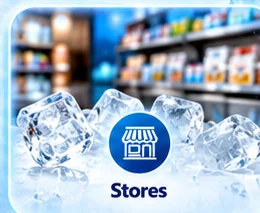 Stores: party ice for retail